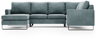 Stūra dīvāns Homede Corner, zila, 245 x 180 x 86 cm