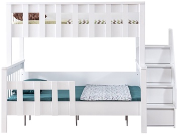 Двухъярусная кровать Kalune Design Deluxe 106DNV1274, белый, 135 x 258 см
