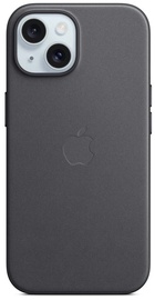 Telefona vāciņš Apple FineWoven With MagSafe, iPhone 15, melna