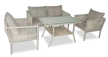 Välimööbli komplekt Floriane Garden Shangai 62 134JML1105, kreemjas, 4 istekohta
