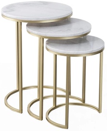 Kafijas galdiņu komplekts Kayoom Tria 125, balta, 36 - 45 cm x 40 cm x 50 - 65 cm