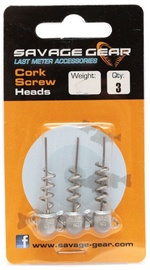 Крючок с грузилом Savage Gear Cork Screw Heads, 10 г, 3 шт.
