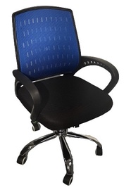 Офисный стул MN A041C, 48 x 48 x 90 см, синий/черный