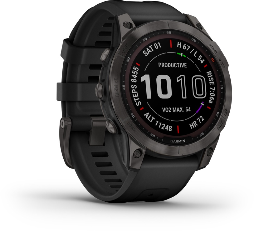 Умные часы Garmin fēnix® 7 Sapphire Solar, графитовый