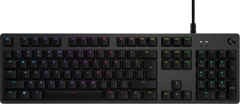 Klaviatūra Logitech G512 Lightsync RGB Brown EN, melna