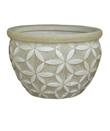 Puķu pods Domoletti IP17-184, keramika, Ø 23 cm, bēša