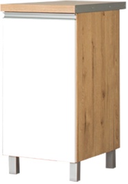Нижний кухонный шкаф Bodzio Monia KMO40DKS-BI/DSC, белый/дубовый, 60 см x 40 см x 86 см