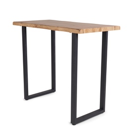 Обеденный стол Domoletti U LEGS, черный/дерево, 10 см x 6 см x 12 см