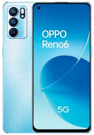 Mobilais telefons Oppo Reno6 5G, zila, 8GB/128GB