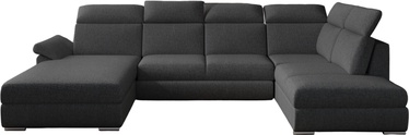 Stūra dīvāns Evanell Inari 96, tumši pelēka, kreisais, 216 x 330 cm x 102 cm