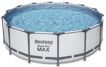 Бассейн каркасный Bestway Steel Pro 56438, 457 x 122 cm, 16015 l, синий/серый (поврежденная упаковка)