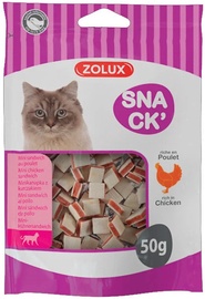 Лакомство для кошек Zolux Cat Mini Chicken Sandwich, курица, 0.05 кг
