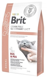 Sausā kaķu barība Brit Veterinary Diet Renal Egg & Pea, olas, 2 kg