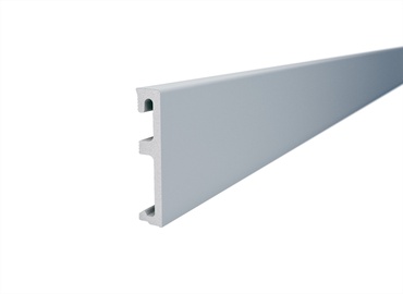 Grīdlīste Salag Alpha AW80M2, 240 cm x 8 cm x 1.5 cm, pelēka