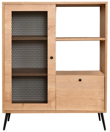 Многофункциональный шкафчик Kalune Design Bluebell, дубовый/черный, 90 см x 35 см x 110 см