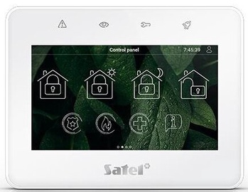 Пульт управления сигнализации Satel INT-TSG2-W, Capacitive Touchscreen, белый