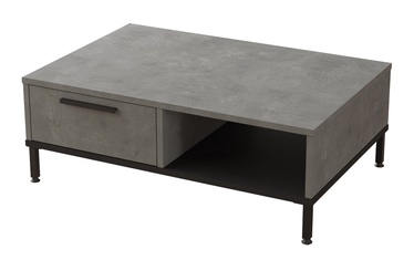Kafijas galdiņš Kalune Design LV18-RL, sudraba/melna, 90 cm x 60 cm x 31.5 cm