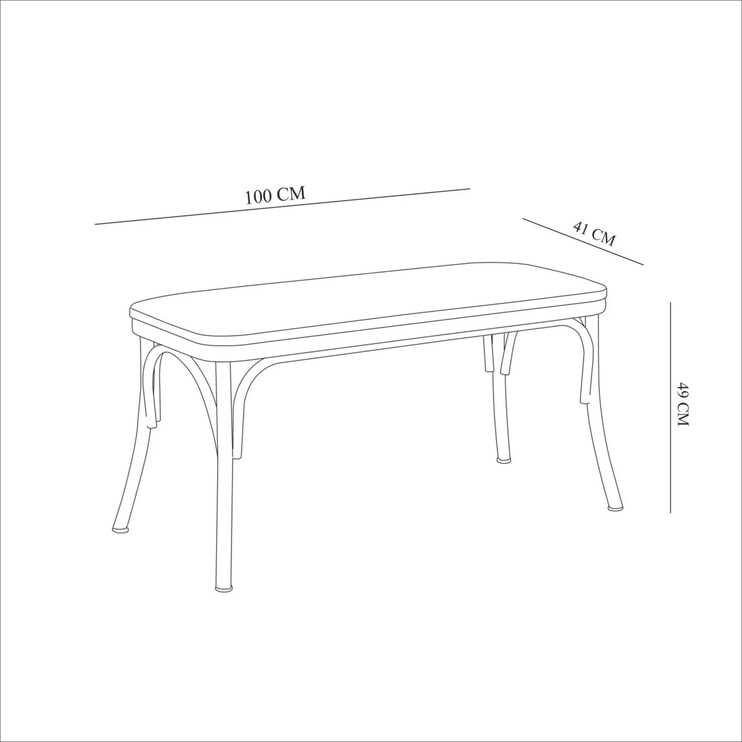 Ēdamistabas komplekts Kalune Design OLV-SA-TK3, balts/brūns/koka