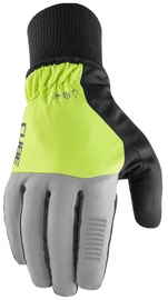 Velo cimdi universālā Cube Winter X NF Long Finger, dzeltena/pelēka, XXL