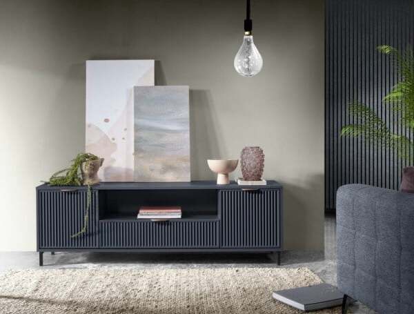 TV-kapp Eleganzo LS-4, sinine, 40.6 cm x 165.3 cm x 56.1 cm