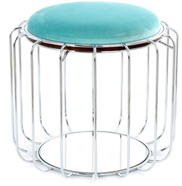Taburete Kayoom Comfortable 110, sudraba/piparmētra, 50 cm x 50 cm x 45 cm