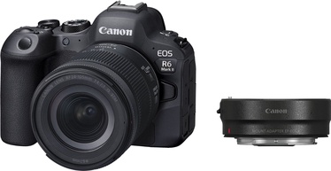 Sisteminis fotoaparatas Canon EOS R6 Mark II + RF 24-105mm F4-7.1 IS STM + Mount Adapter EF-EOS R
