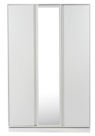 Skapis Forte Lisson LSQS731-120, balta, 60 cm x 129.7 cm x 193.7 cm, ar spoguli