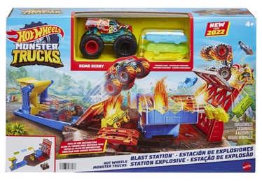 Komplekts Mattel Hot Wheels Monster Trucks Blast Station Playset