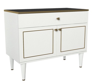 Kummut Kalune Design Ravenna, kuldne/valge/must, 44.8 x 90 x 76 cm