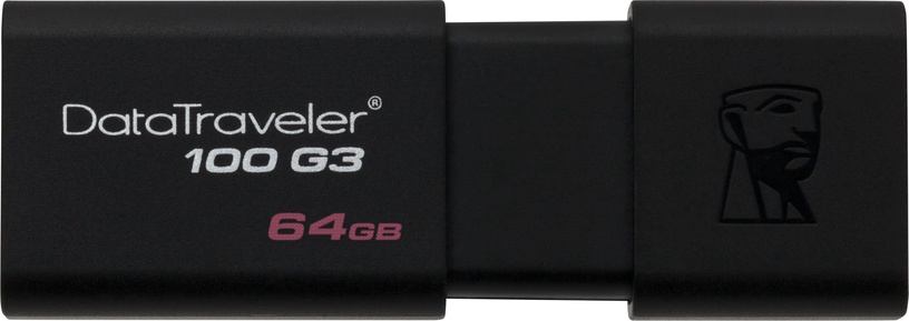 USB-накопитель Kingston DT100G3, черный, 64 GB