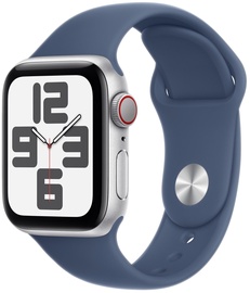 Viedais pulkstenis Apple Watch SE GPS + Cellular 44mm Denim Sport Band M/L, silver aluminium