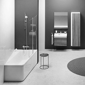 Стакан и держатель для ванной комнаты Ravak 10° TD 220.20, прозрачный/черный