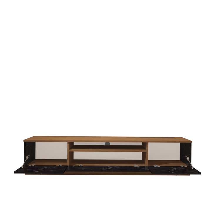 TV-laud Kalune Design Freestyle 180-CR, must/pähklipuu, 40 cm x 180 cm x 46 cm