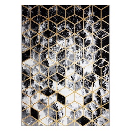 Ковровая дорожка Hakano Mosse Hexagon, золотой/черный/серый, 300 см x 60 см