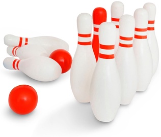 Ķegļi BS Toys Red & White Bowling GA148, balta/sarkana