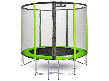Batuts SkyFlyer 2in1, 244 cm, ar drošības tiklu, ar kāpnēm