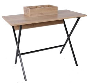 Стол Kalune Design Venedik 811MDD3822, черный/дубовый