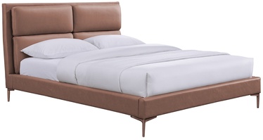 Кровать двухместная Home4you Lena Harmony Top, 160 x 200 x 33 cm, коричневый, с матрасом
