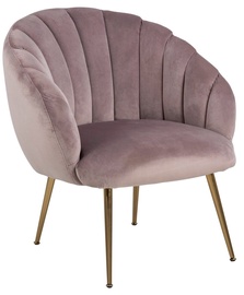 Valgomojo kėdė Daniella, žalvario/rožinė, 76 cm x 76 cm x 81 cm