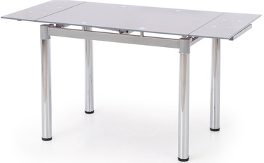 Pusdienu galds izvelkams Logan 2, pelēka/hroma, 96 cm x 70 cm x 75 cm