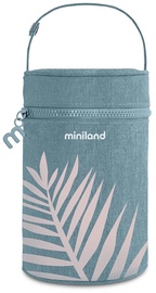 Сумка для бутылок Miniland Terra Palms, 700 мл, 0 мес., алюминий/текстиль, синий/розовый