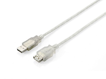 Kabelis Equip 128750 USB A Male (vyriška), USB-A female Female (moteriška), 1.8 m, sidabro