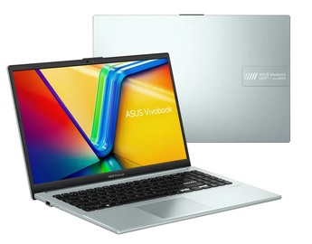 Portatīvais dators Asus Vivobook Go 15 OLED E1504FA-L1253W, 7520U, 8 GB, 512 GB, 15.6 ", AMD Radeon Graphics, zaļa/pelēka