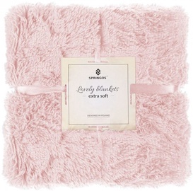 Pledi Springos Lovely Blankets Extra Soft, rozā, 200 cm x 220 cm