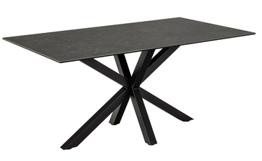 Söögilaud Actona Miriam, must, 1600 mm x 900 mm x 755 mm