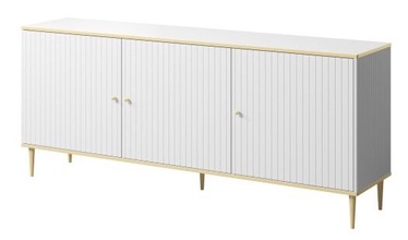 Kummut Cama Meble Glamour 180, kuldne/valge, 180 x 40 x 75.5 cm