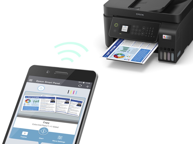Daudzfunkciju printeris Epson EcoTank L5290, tintes, krāsains