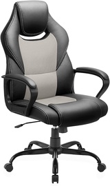 Офисный стул F-003, 64 x 66 x 108 - 118 см, черный/серый