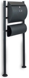 Postkast Bituxx B2M3065, tumehall, 500 mm x 150 mm x 1200 mm