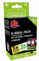 Printera kasetne Uprint H-305XL, melna/fuksīna (magenta), 18 ml